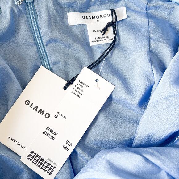 UO Glamorous Ruched Off-The-Shoulder Mini Dress Medium NWT - Picture 6 of 12